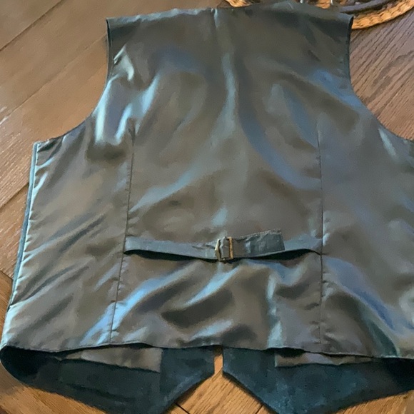 Paul Fredrick Blue Suede Leather Vest - Picture 3 of 4